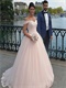 Light Blush Off Shoulder Ruching Puffy Tulle Gowns For Quinceanera Girl