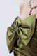 A-line Olive Drab Dress Evening Dress With Bowknot