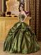 Olive Green Strapless 2014 Prom Quinceanera Dress For Sale