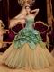 Olive Green Strapless Quinceanera Gown Online Store