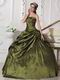 Strapless Olive Green Quinceanera Dress For Sweet 16 Party