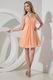 Halter Mini Orange Chiffon Junior Bridesmaid Dresses