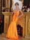 Pretty Sheath Orange Taffeta 2014 Prom Party Dress