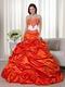 Orange Red Top Designer Quinceanera Dress For 16th Birthday Girl