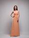 Mature Strapless Tropical Orange Chiffon Simple Ebay Prom Dress