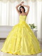 Bright Yellow Sweetheart Big Skirt Quinceanera Dress Sale Like Princess