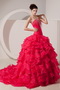 Best Fuchsia Organza Prom Dress For 2014 Junior Girl Wear Like Princess