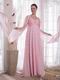 Spaghetti Straps Maternity Pink Prom Dress With Flaring Sequin