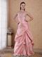 Baby Pink Floor Length Skirt Evening Gown For La