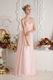 New Coming Straps Empire Waist Pink Chiffon Maternity Prom Dress