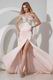 Spaghetti Straps Crystal Pageant Prom Dresses With High Split