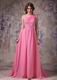 One Shoulder Skirt 2014 Top Designer Hot Pink Prom Dress