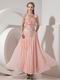 Ankle-length 100D Chiffon Discount Prom Dresses Blush
