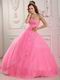 Pink Sweetheart Appliqued Edge Quinceanera Dress Online