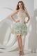 Colorful Layers Skirt Hand Made Short Prom Dress With Beading