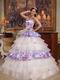 Lovely Spaghetti Straps Floor Length Layers 2014 Quinceanera Dress