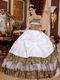 2014 Leopard Printed Fabric Quinceanera Dress With Handmade Flower
