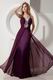 V Neck Purple Evening Party Dress For Cheap Price