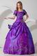 Top Designer Embroidery Purple Quinceanera Dresss With Jacket