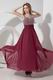 Elegant Straps Side Zipper Burgundy Evening Dress Online