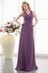 Floor Length Dark Orchid Chiffon Mother Of The Bride Dress