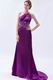 One Shoulder Neck Lady Prefer Purple Evening Dress