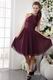 High-neck Purple Chiffon Homecoming Dress Online