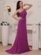 One Shoulder Violet Red Chiffon Wholesale Prom Dress China