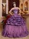 Classic Strapless Puffy Tidebuy Purple Quinceanera Gown