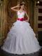 Sequin Floor Length Puffy White Dress Girls Wear To Quinceanera