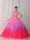 Pretty Gradient Fading Contrast Color Skirt Quinceanera Dress