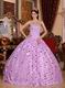 Floor-length Lilac Sequins Skirt Dress To Quinceanera Party
