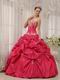 Fuchsia Appliqued Quinceanera Dress Sweetheart Neckline