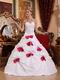 Deep Pink Bowknot Skirt White Quinceanera Dress 2014 Style