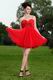 Custom Mini Red Sweet Sixteen Dress Beautiful Girls Wearss
