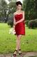 Sweetheart Wine Red Junior Short Wedding Bridesmaid Dress