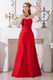 Simple Sweetheart Dropped Waist Scarlet Red Prom Eveing Dress