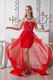 Wholesale Sweetheart Scarlet Prom Evening Dress High Low Skirt
