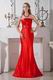 Affordable Strapless Mermaid Scarlet Juniors Evening Dress