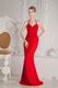 Modest Halter Scarlet Chiffon Women Prom Party Dresses Petite