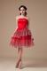 New Style Sequined Red Short Dress For 2014 Spring Prom Party