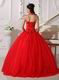 Halter Floor Length Quinceanera Dress In Dark Red