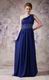 One Shoulder Backless Royal Blue Latest Prom Dress