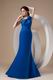 Royal Blue Mermaid Single One Shoulder Top Designer Prom Dress