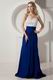 Slender Sweetheart Column Dark Blue Chiffon Prom Party Dress