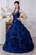 Lace Up Back Royal Quinceanera Dress With Halter Design