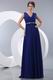 Perfect Sapphire Blue Evening Dress With Leopard Print Belt