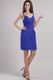 Spaghetti Straps Backless Royal Blue Chiffon Mini-length Prom Dress