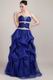 Beaded Sweetheart Floor-length Royal Blue Dress For Prom Party