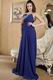 Elegant One Shoulder Royal Blue La Prom Dress With Applique